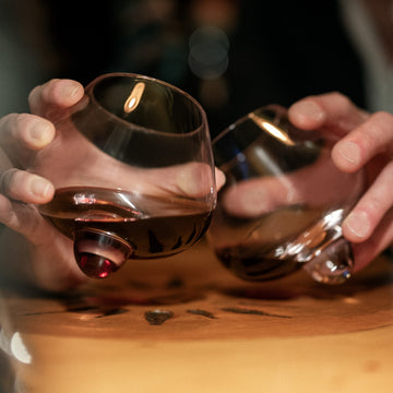 Aequilibrium No. 2 Glasses for Red Wine by Vinasco, Hand-Blown, Crystal,  Stemless, Rotating Glasses